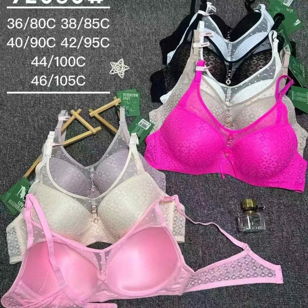 Biustonosze damskie bezszwowe mesh 36/80C-48/105C