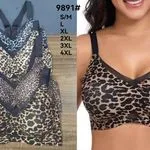 Biustonosze damskie plus size S/M-L-2XL-3XL-4XL wzór leopard