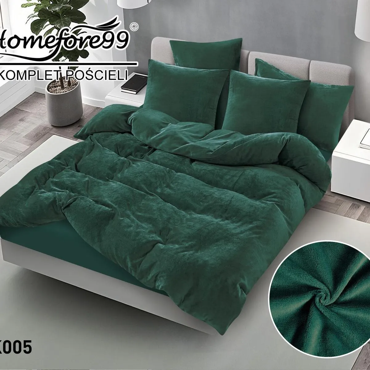 Komplet pościeli 3-częściowy 200x220 cm Homefore99 zielony