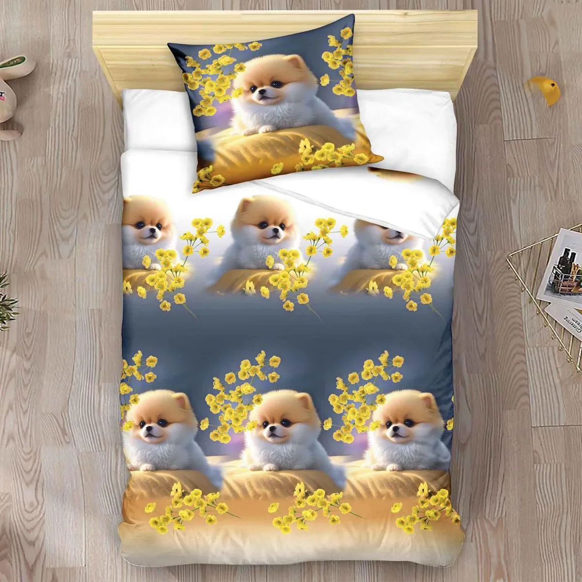 Pościel Satyna Bawełna 2cz 140x200 Pomeranian