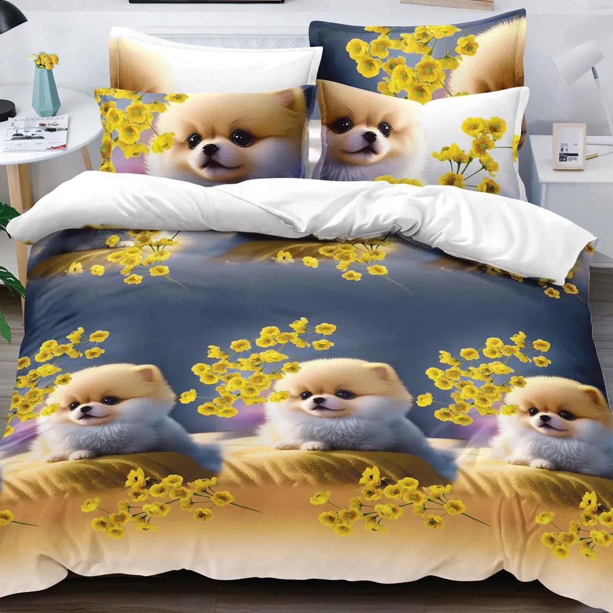 Pościel Satyna Bawełna 3cz. 160x200 Pomeranian