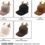 Czapki damskie beanie z rogami renifera 6 kolorów