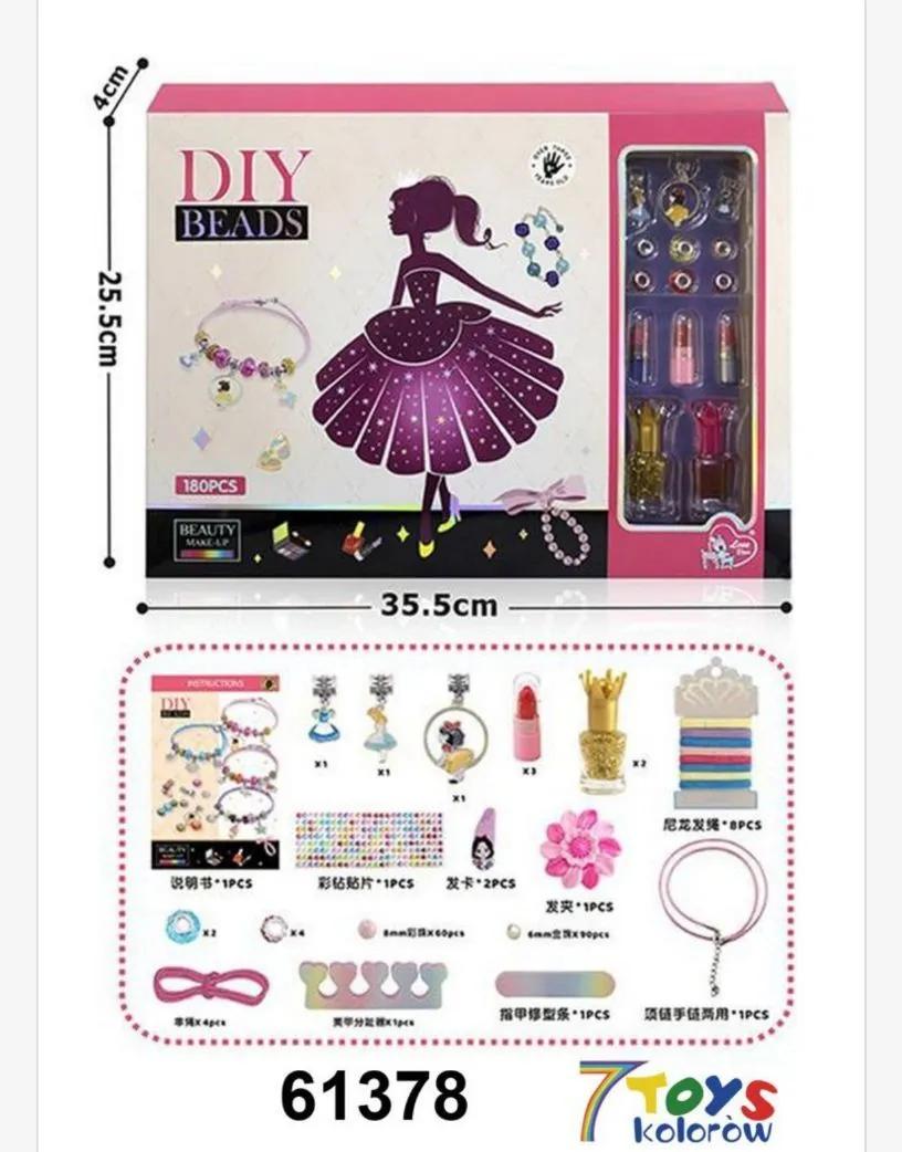 Zestaw DIY Beads do Robienia Biżuterii 35.5x25.5cm