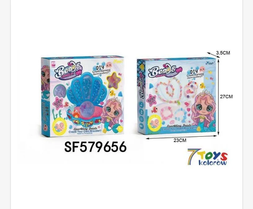 Zestaw koralików DIY muszelka syrenka SF579656