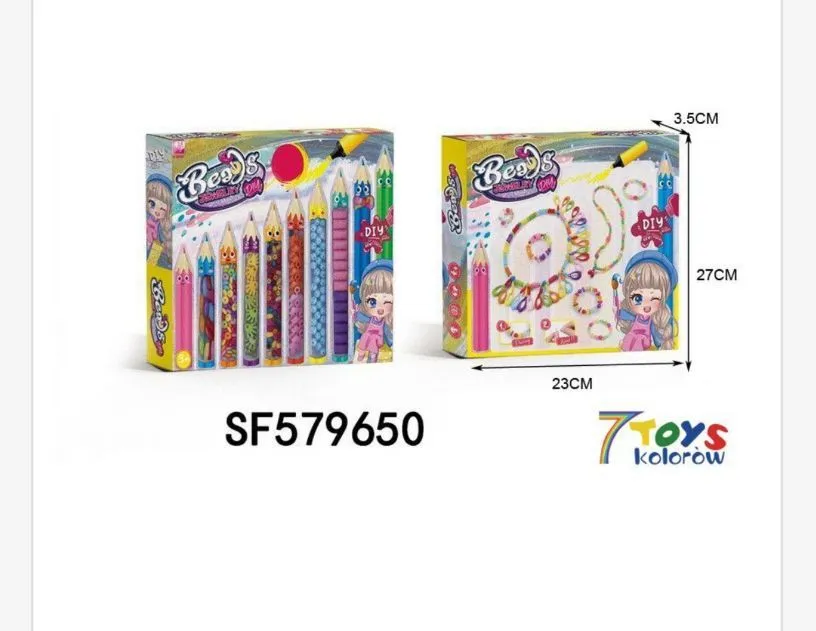 Zestaw Zabawki Koraliki DIY Beads z Kredkami SF579650