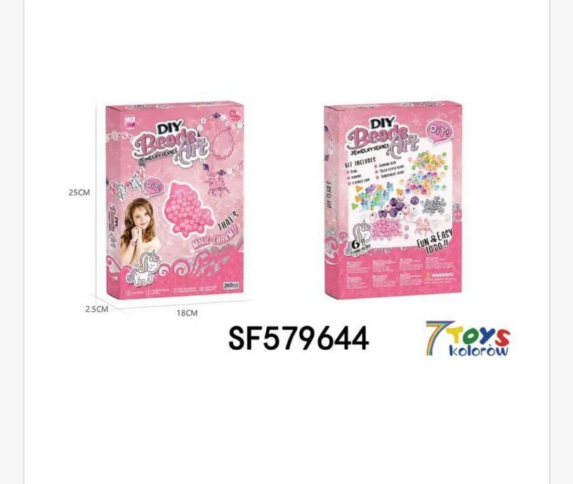 Zestaw Zabawki DIY Beauty Kit Koraliki 25x18 cm