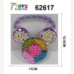 Zestaw koralików DIY 7Toys fioletowa torba uszy 12,5x11cm