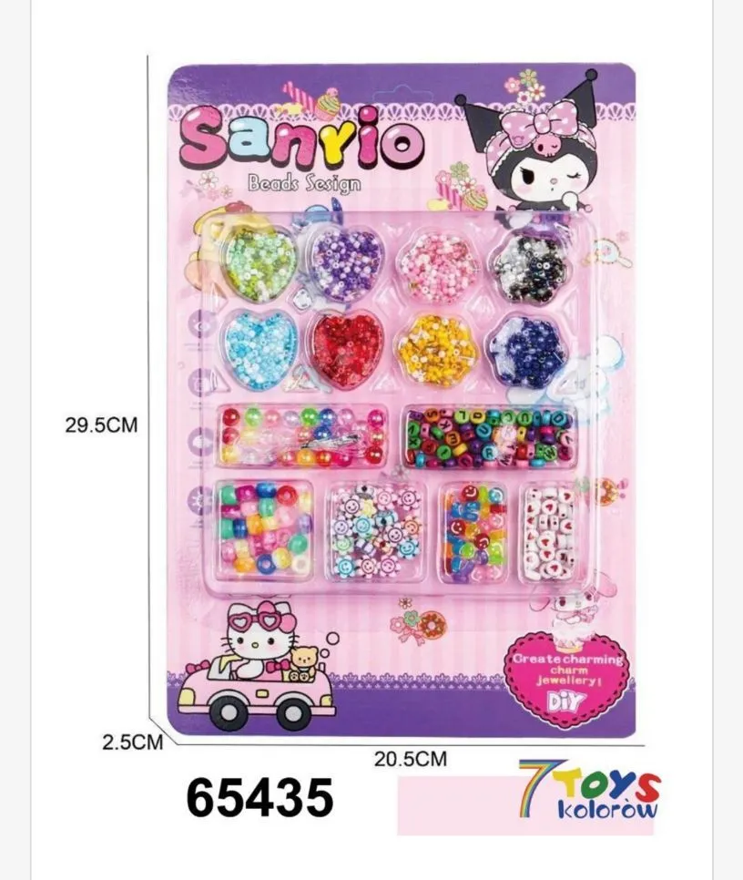 Zestaw koralików DIY Sanrio 29x20,5x2,5cm