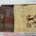 Zestaw 2 Ręczniki Bawełniane 50x100cm Bożonarodzeniowe