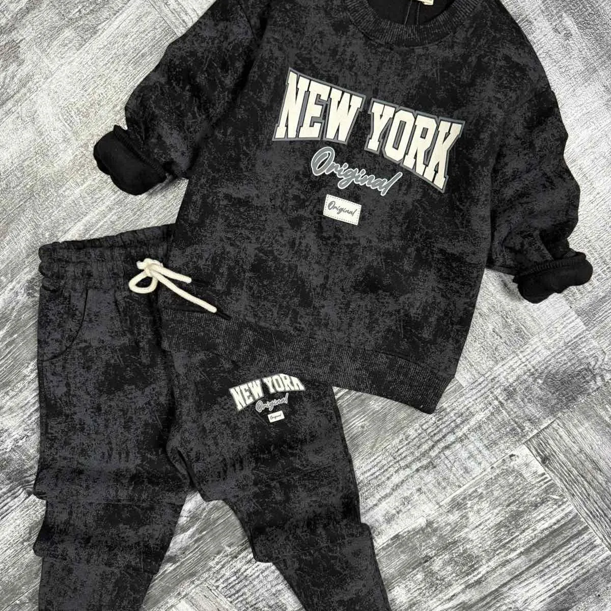 Zestaw Ubrania dla Dzieci 6-14L New York Czarny