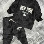 Zestaw Ubrania dla Dzieci 6-14L New York Czarny