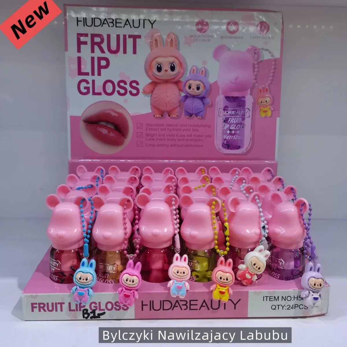 Błyszczyk nawilżający Fruit Lip Gloss Huda Beauty 24 szt