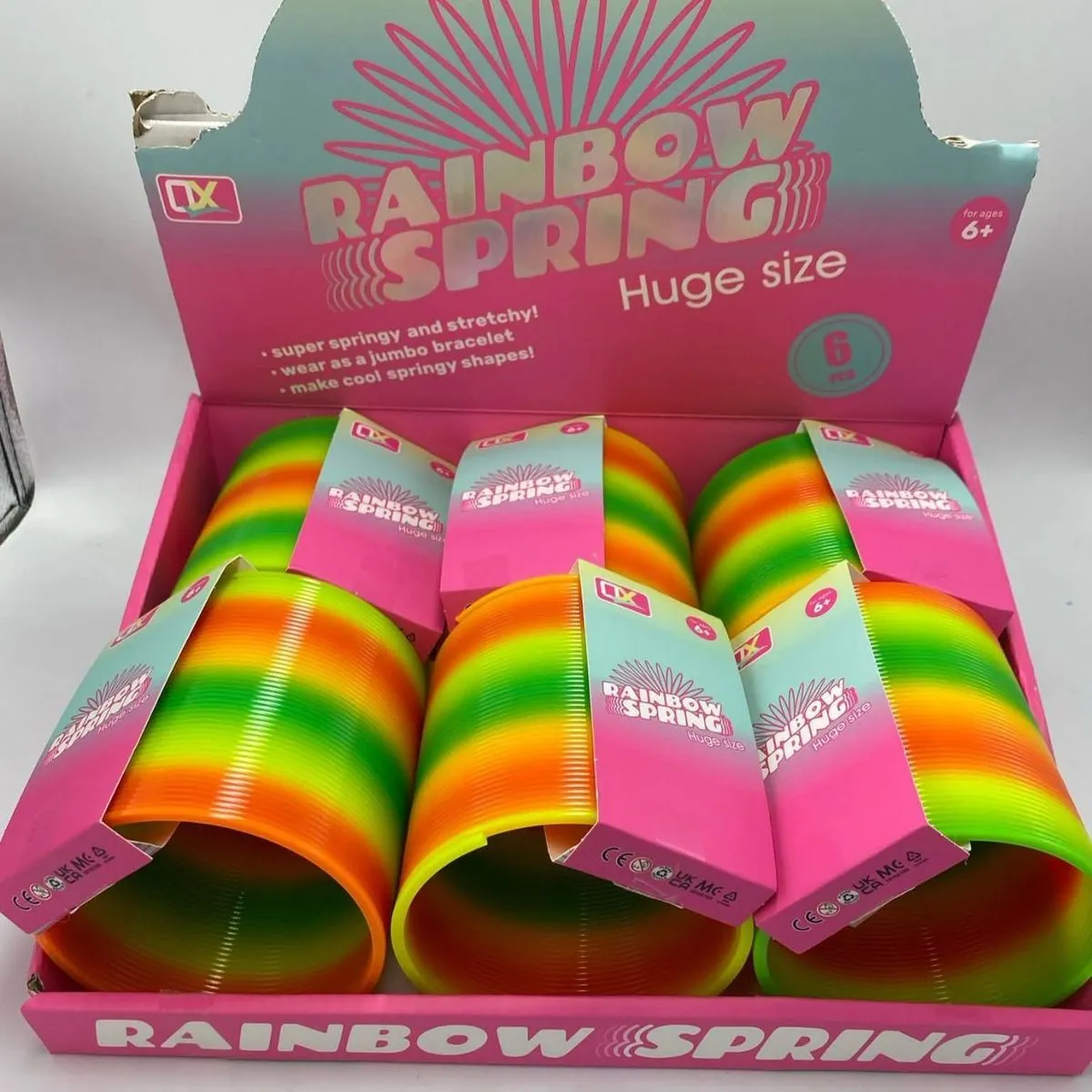 Zabawki Rainbow Spring Huge Size, opak. 6 szt