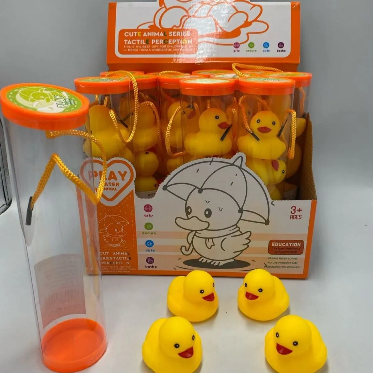 Zabawki Cute Animal Series - Żółte Kaczuszki w Rurce 3+