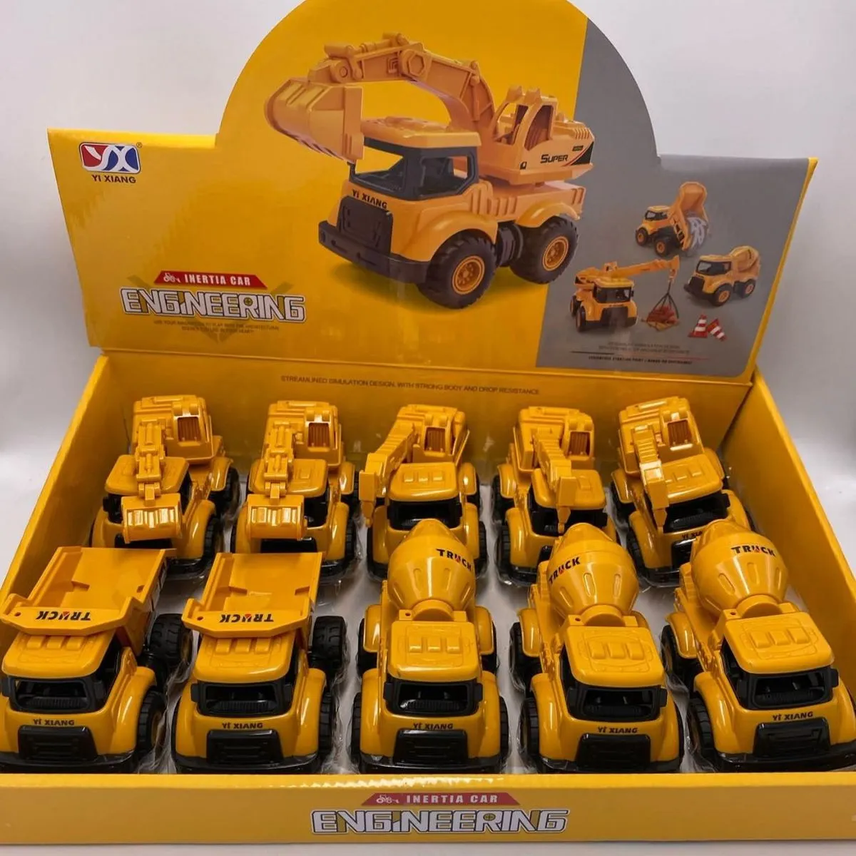 Zabawki Engineering - modele samochodów budowlanych 10 szt