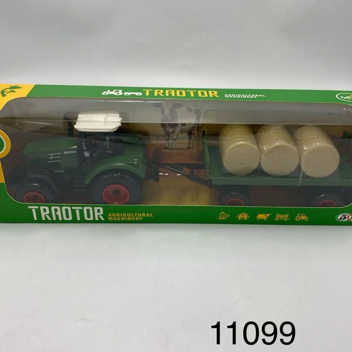 Zabawka traktor z przyczepą na siano Farm Tractor 3w1
