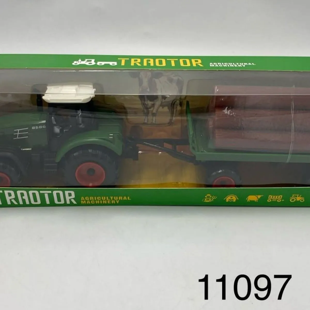 Zabawka Traktor Farm z Przyczepą Zielony 11097