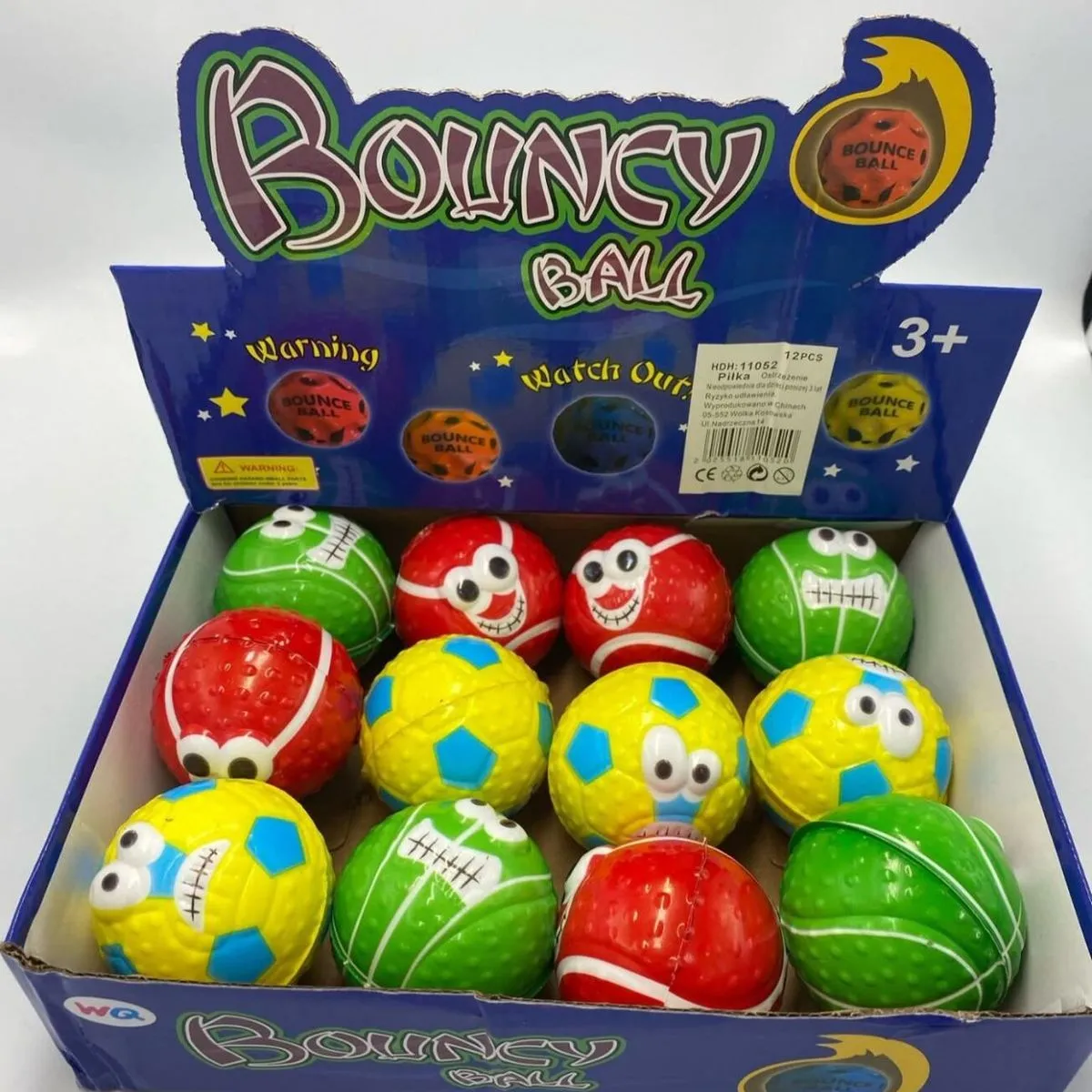 Zabawka Bouncey Ball - kolorowe piłki do skakania 3+