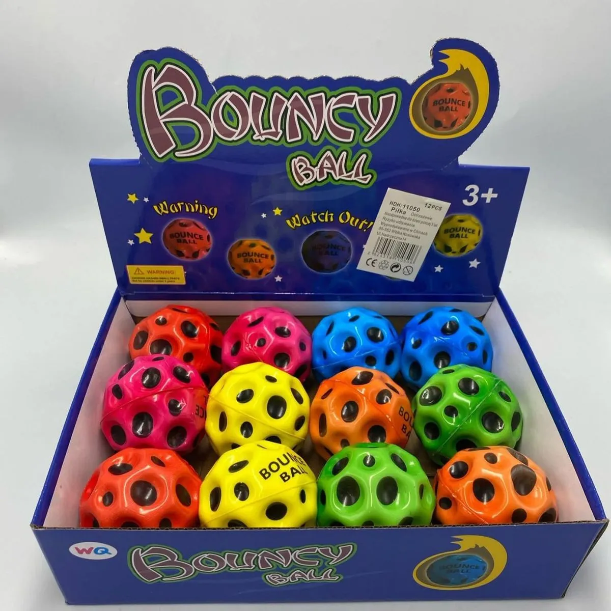 Zabawki Bouncy Ball kolorowe piłki do skakania 3+