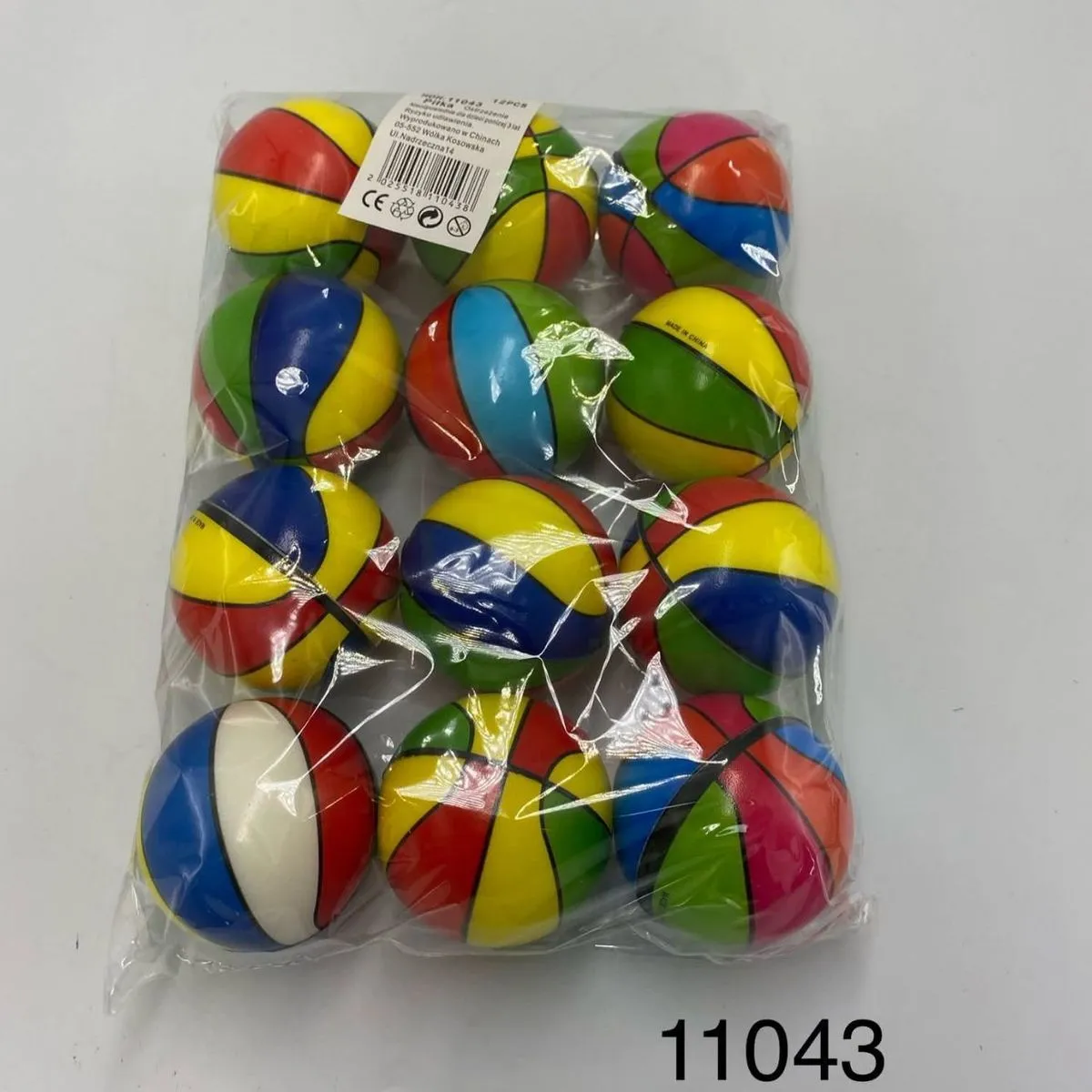 Mini piłki plażowe wielokolorowe 12 szt