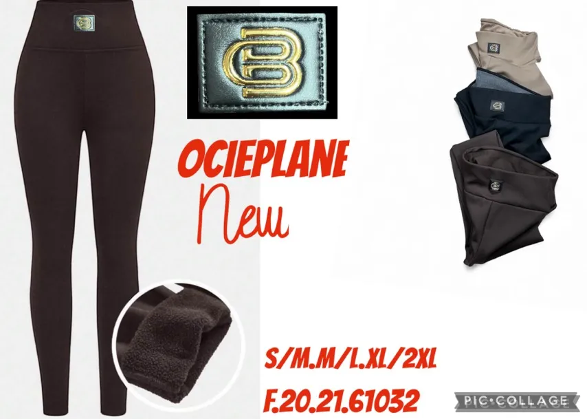 Ocieplane Legginsy Damskie New S-XXL