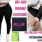 Legginsy damskie termoocieplane prążkowane big size 2XL-6XL