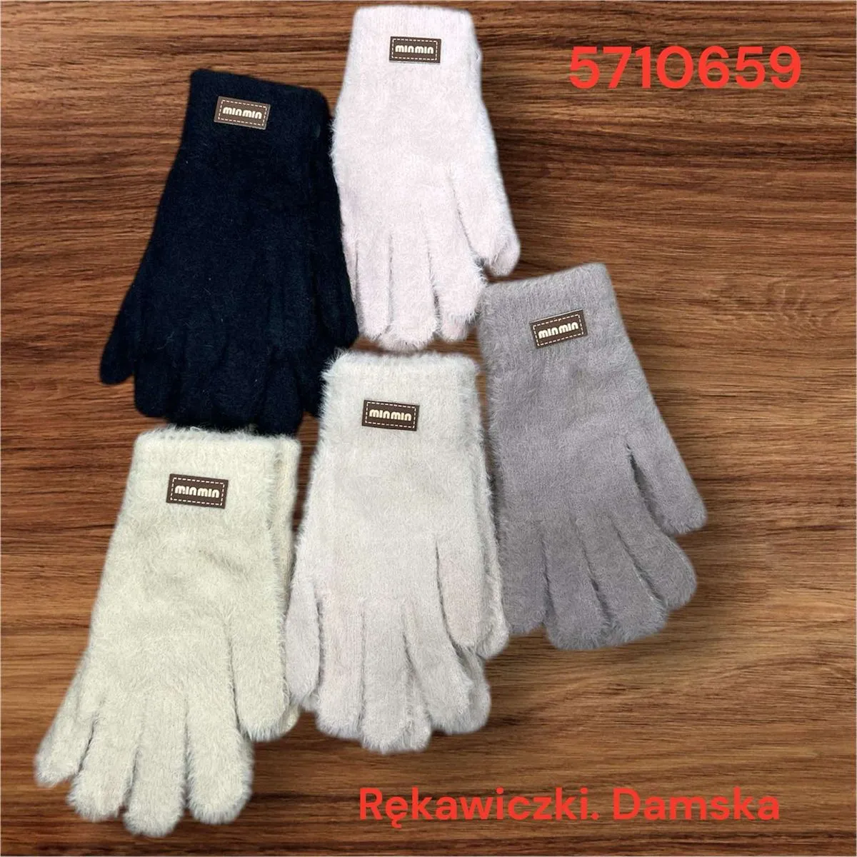 Rękawiczki damskie futrzane AKIRA