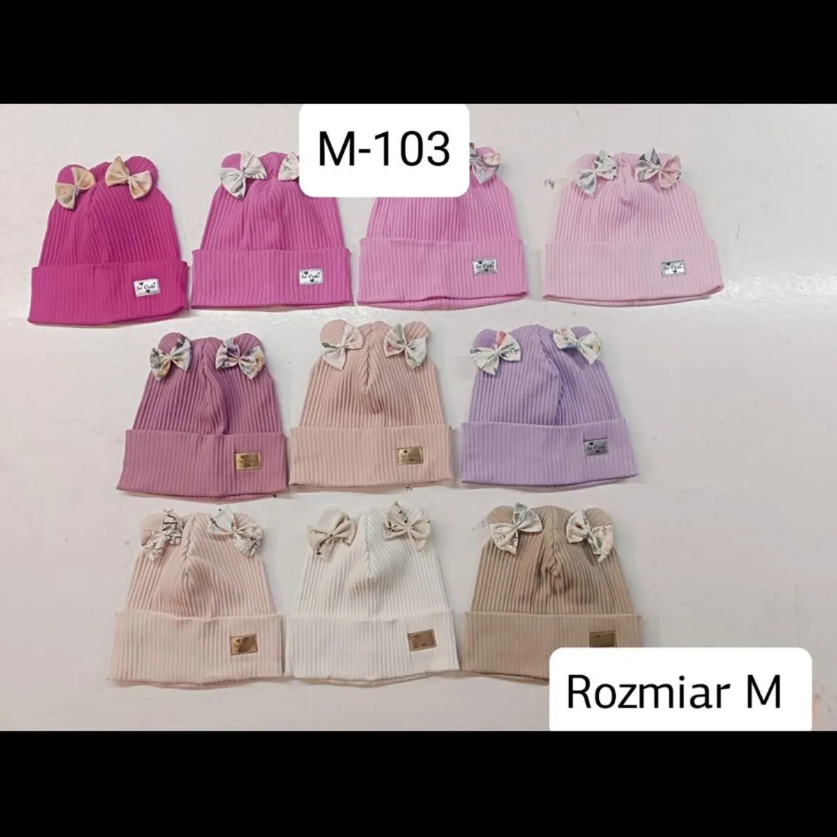 Czapki dziecięce rozmiar M M103, 10 szt
