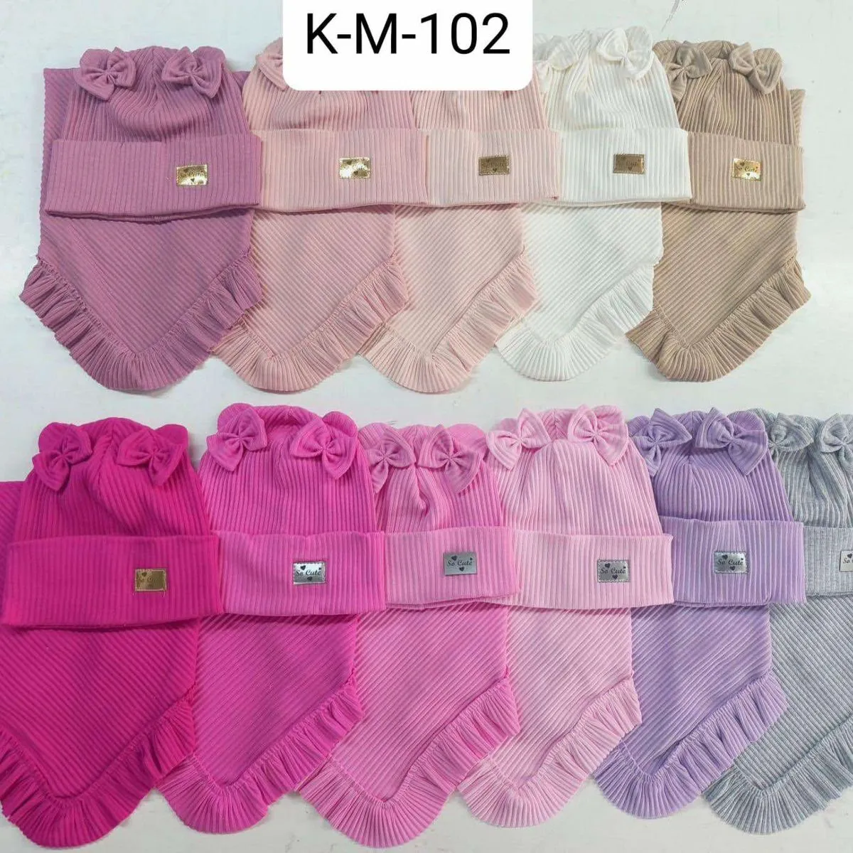 Komplet czapka komin dla dzieci K-M-102, 10 szt