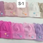 Czapki dziecięce beanie z uszami S-1, 10 szt
