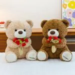 Maskotka Pluszowa Little Bear 30cm z Różami