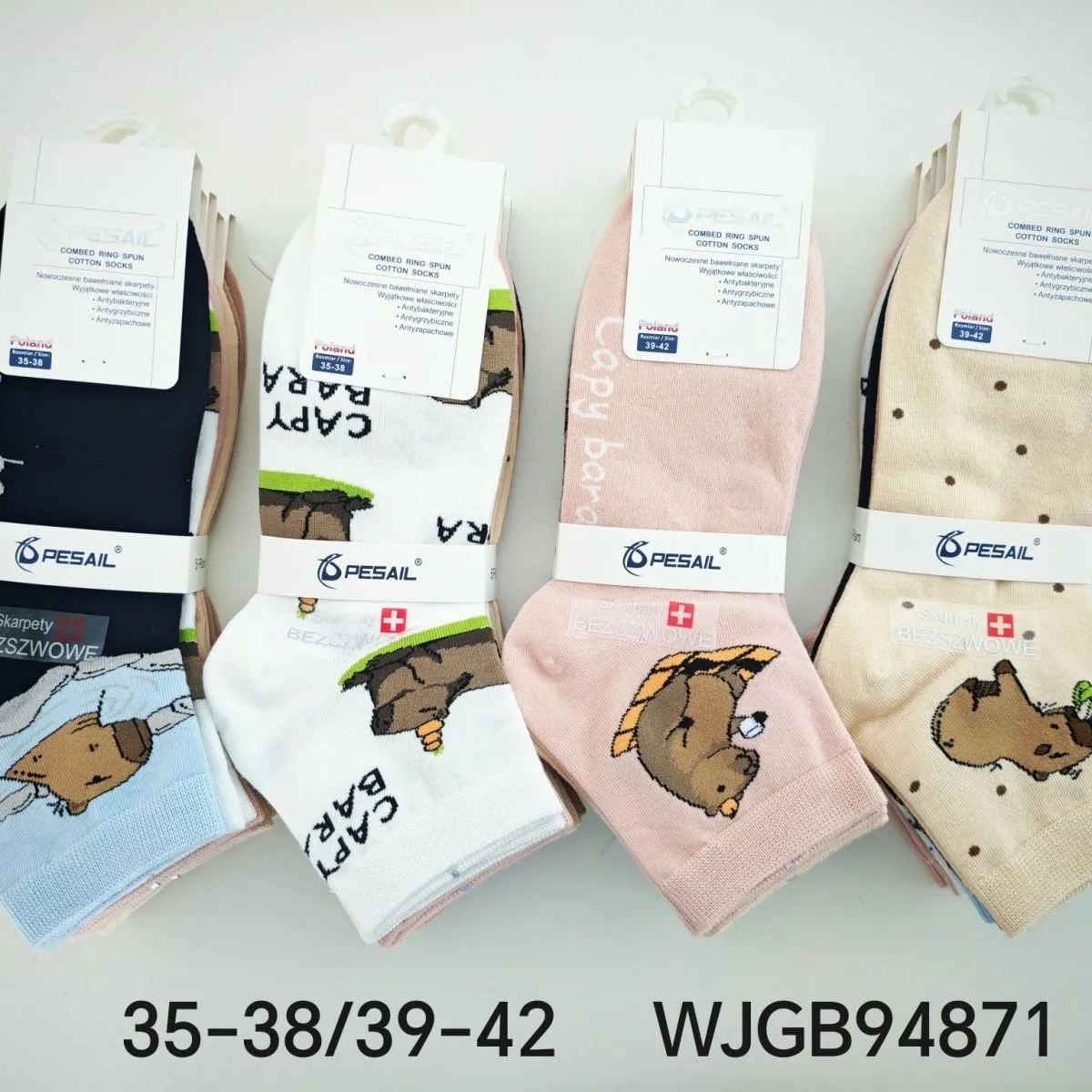 Skarpetki damskie z bobrem 35-38/39-42, 4 pary, Pepsal