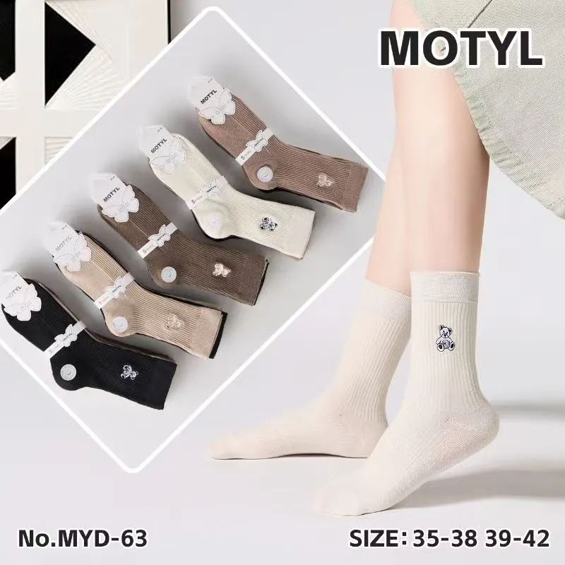 Skarpety damskie Mototyl z misiem, rozmiary 35-38/39-42