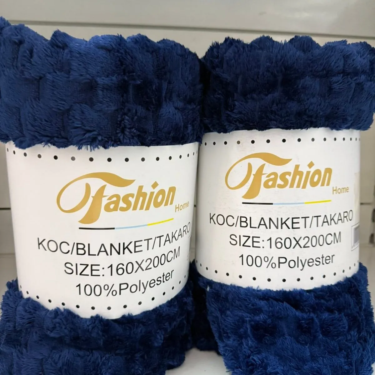 KOCE 160x200 cm KO/BLANKET TAKARA granatowe 100% poliester