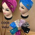 Opaski damskie welurowe turban C008 LG