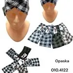 Opaski damskie w kratę acrylic welna