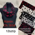 Kominiarki damskie z nadrukiem łapek Ch 16114, 12 szt/paczka