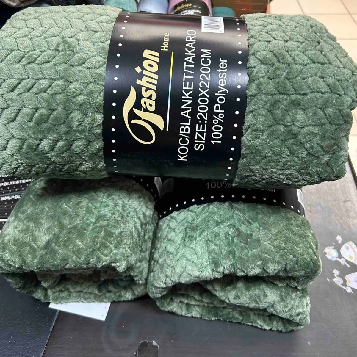 KOCE 200x220cm 100% Poliester Zielone
