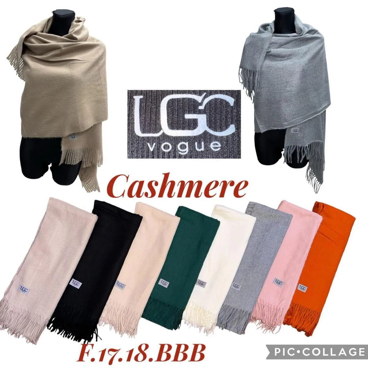 Szale damskie LG Vogue Cashmere F.17.18.BBB