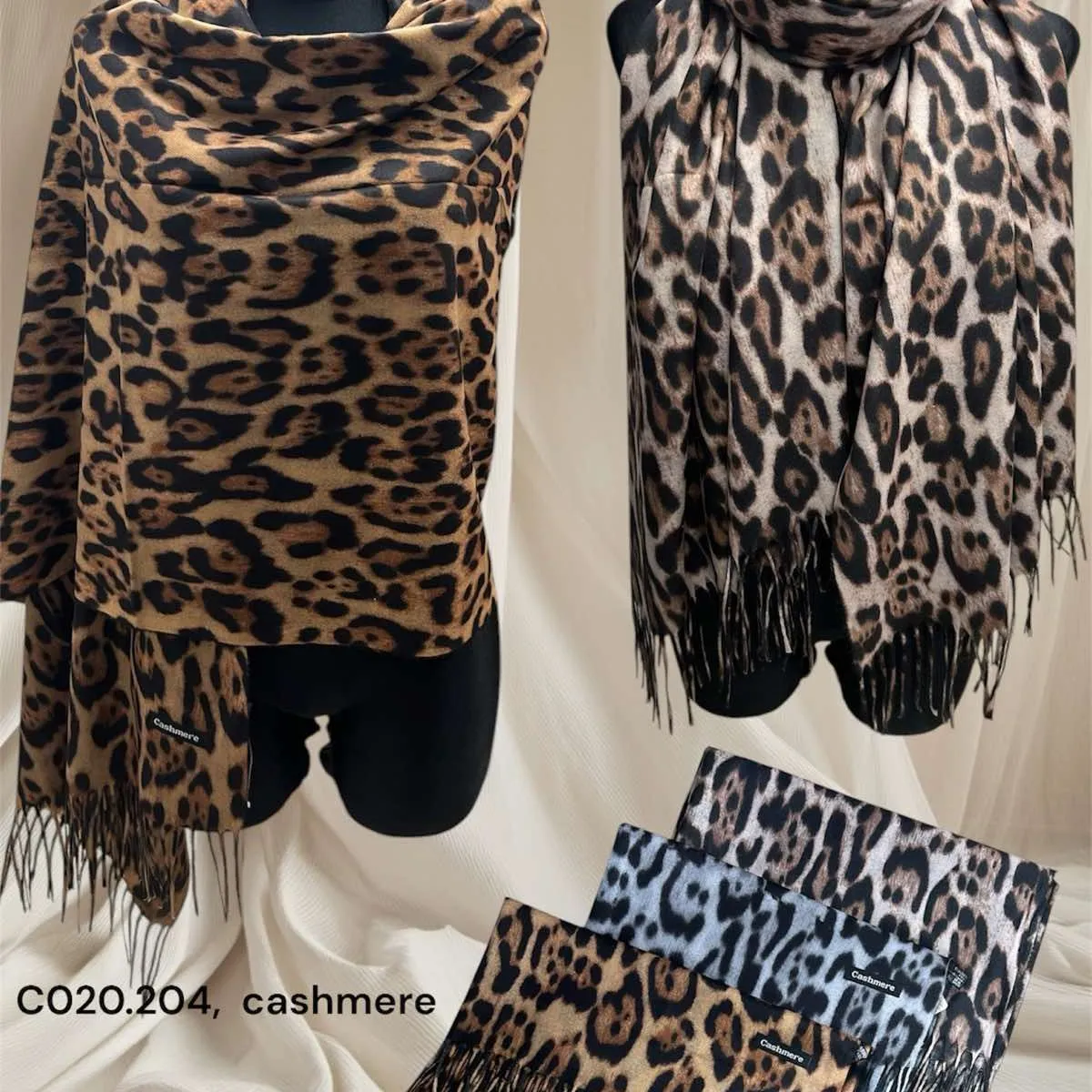 Szaliki damskie wzór leopard