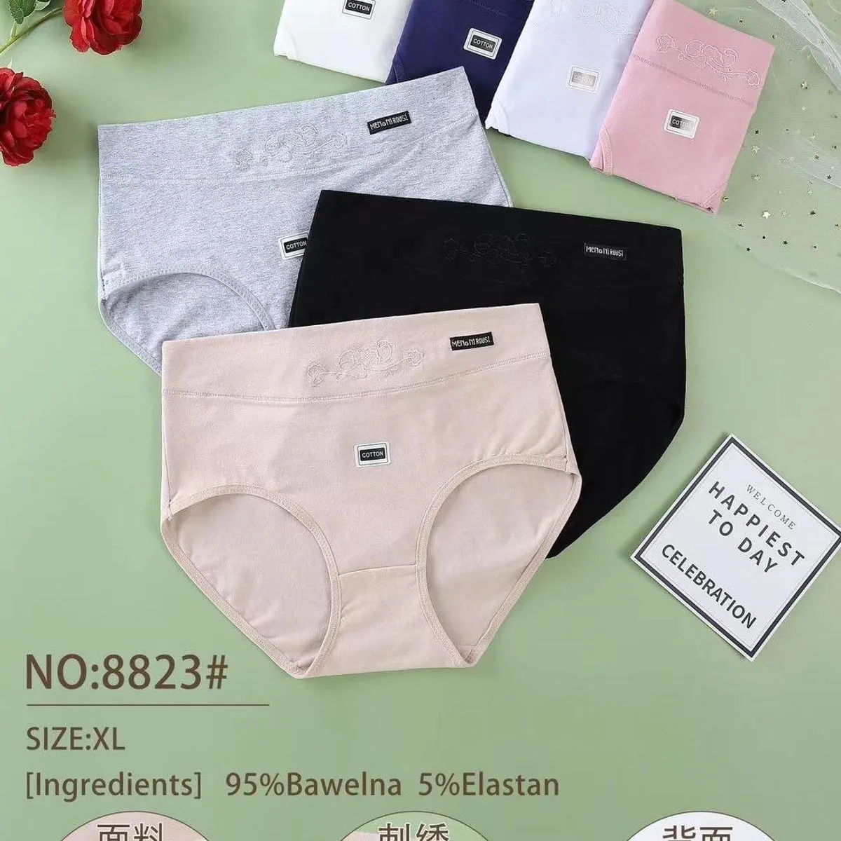 Majki damskie NO-8823 XL 95% bawełna 5% elastan