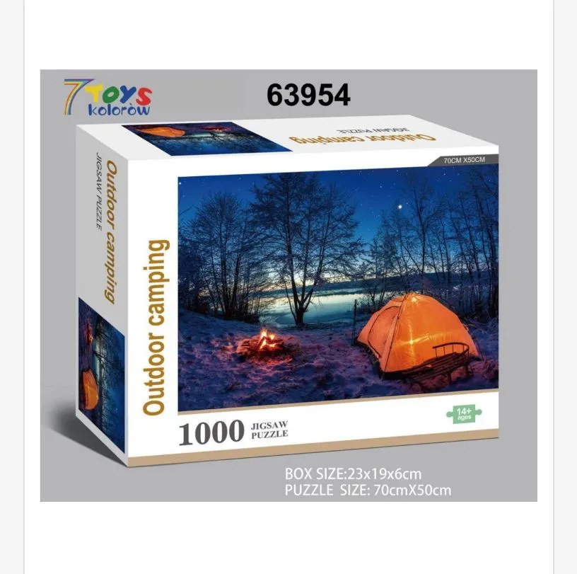Puzzle Jigsaw 1000 elementów kemping nocą