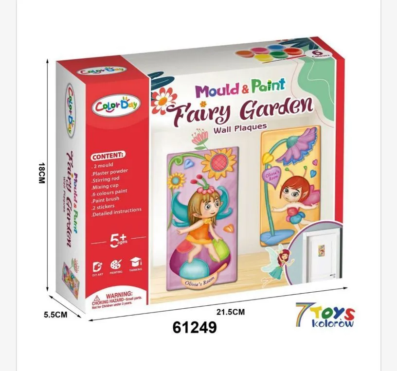 Zabawki Mould&Paint Fairy Garden ColorBy 61249