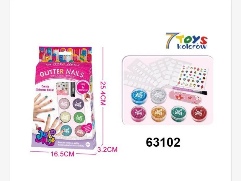 Zestaw zabawek do malowania paznokci Glitter Nails 63102
