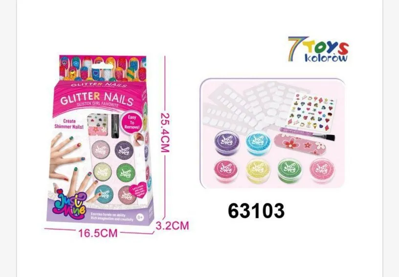 Zestaw zabawek do malowania paznokci Glitter Nails 63103