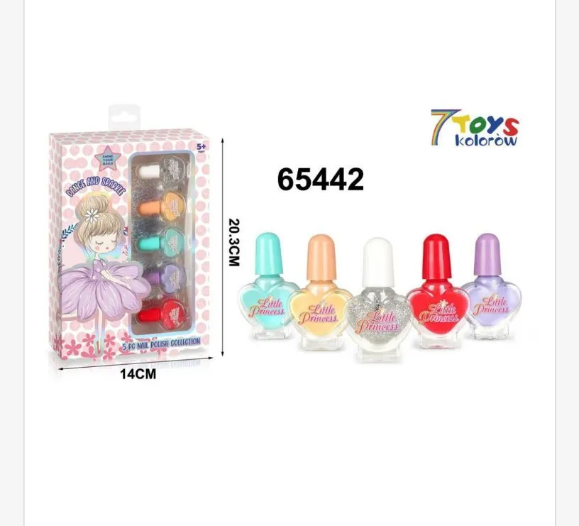 Zestaw zabawek lakierów do paznokci Little Princess 6 szt