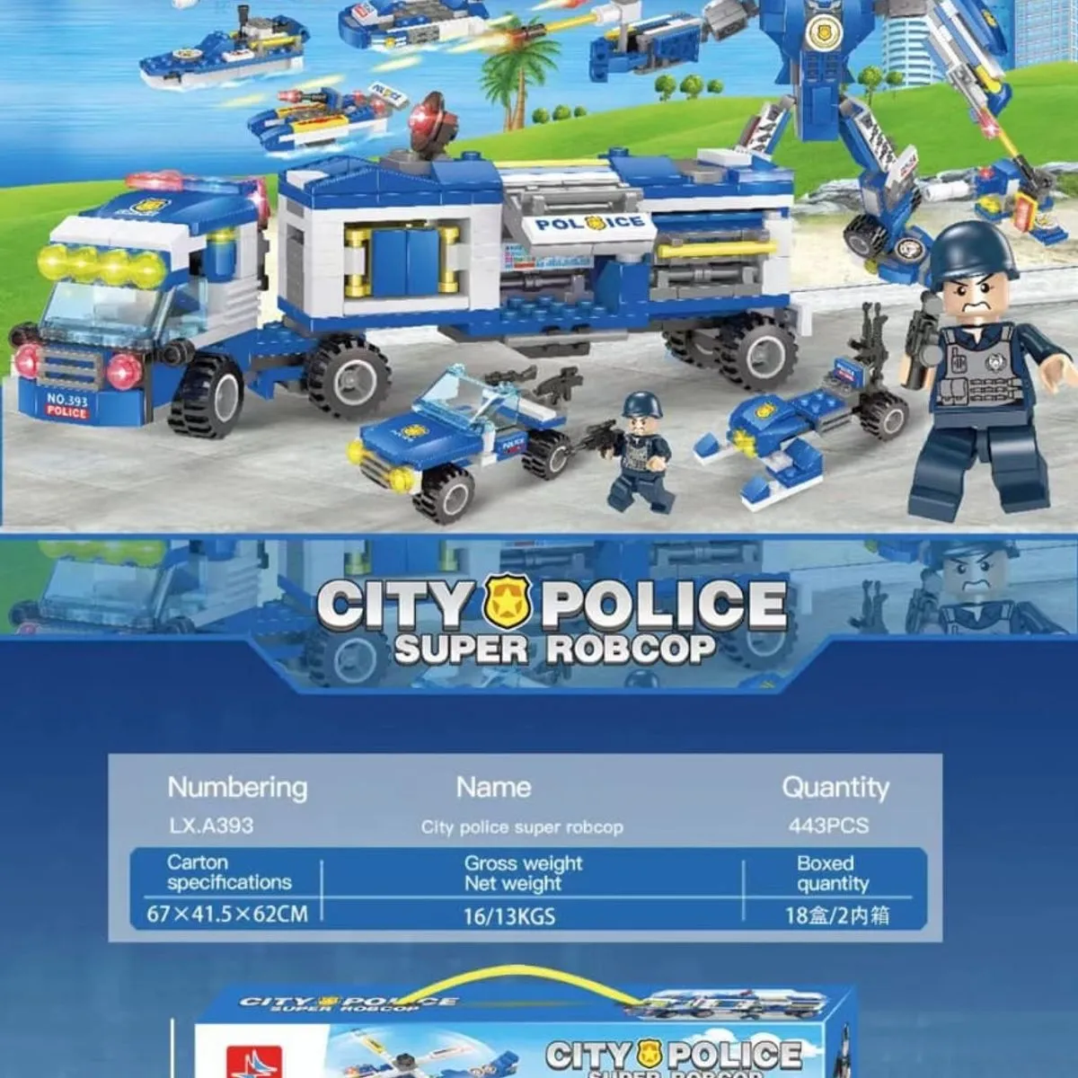 Klocki City Police Super Robcop 443PCS