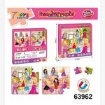 Zabawki Puzzle Magnetyczne 2w1 40 elementów