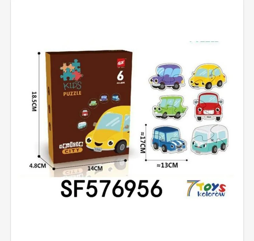 Puzzle Kids Samochody 6 elementów SF57695