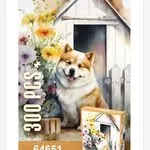 Puzzle 300 elementów pies Shiba Inu 47x28cm